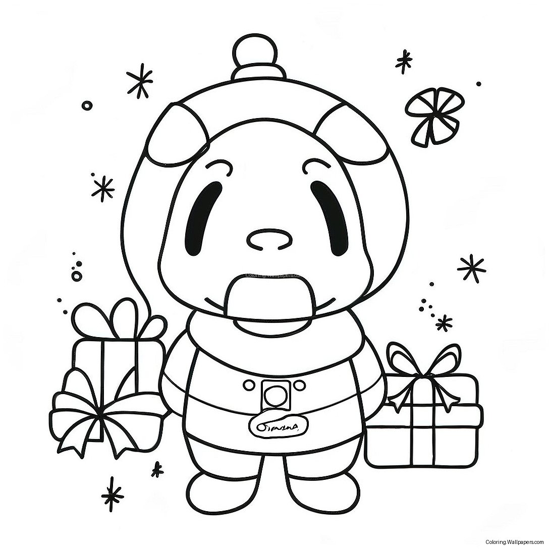 Festive Among Us Character Coloring Page 32948