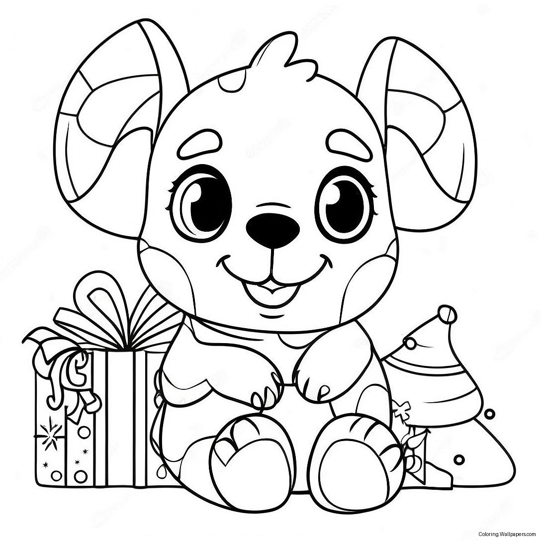 Festive Christmas Stitch Decoration Coloring Page 5269