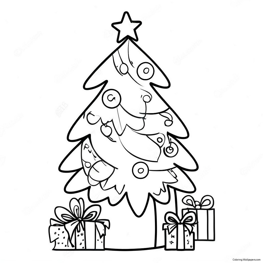 Festive Christmas Tree From Different Cultures Coloring Page 11523