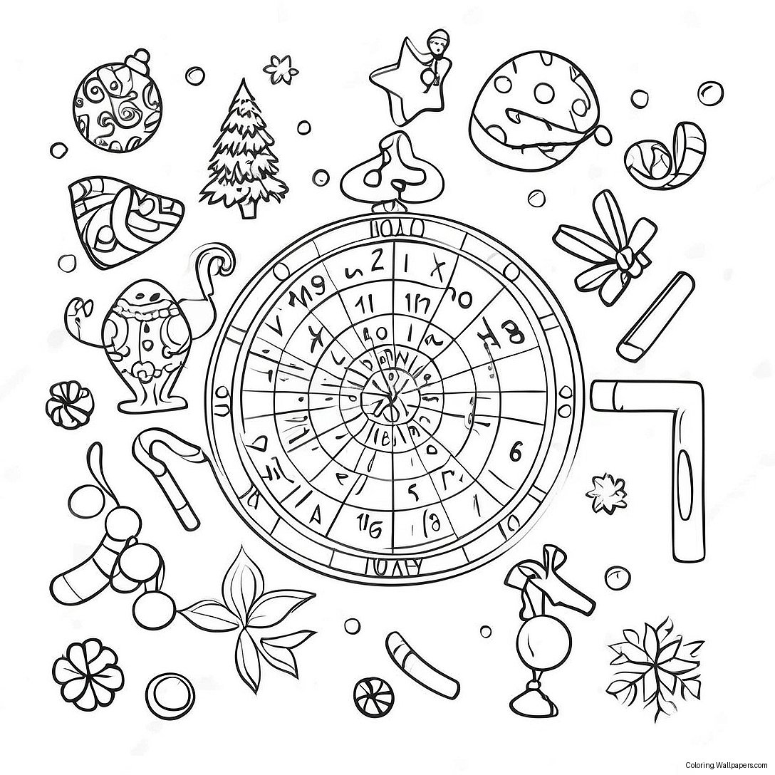 Festive Christmas Word Search Coloring Page 31608