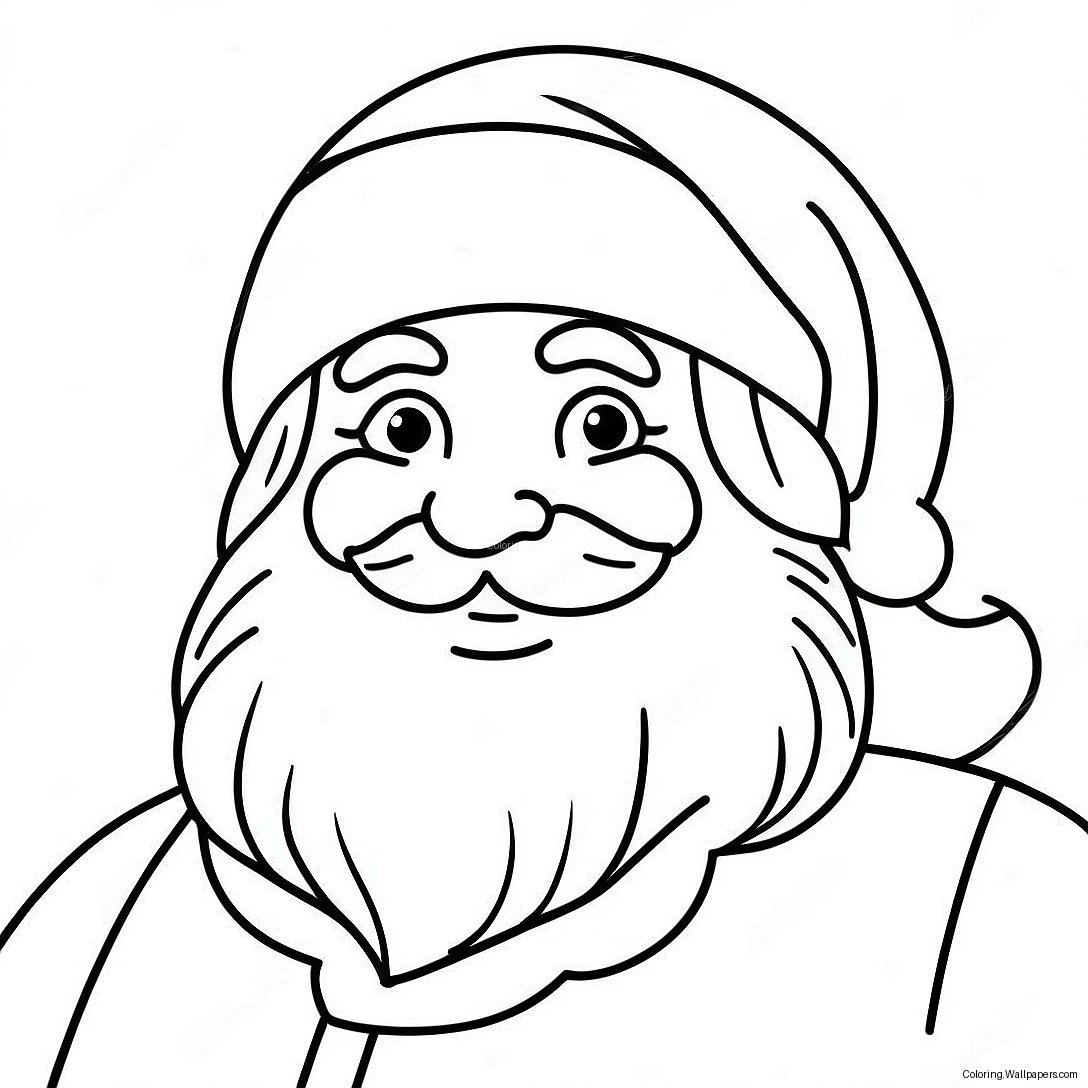 Festive German Santa Claus Coloring Page 49153