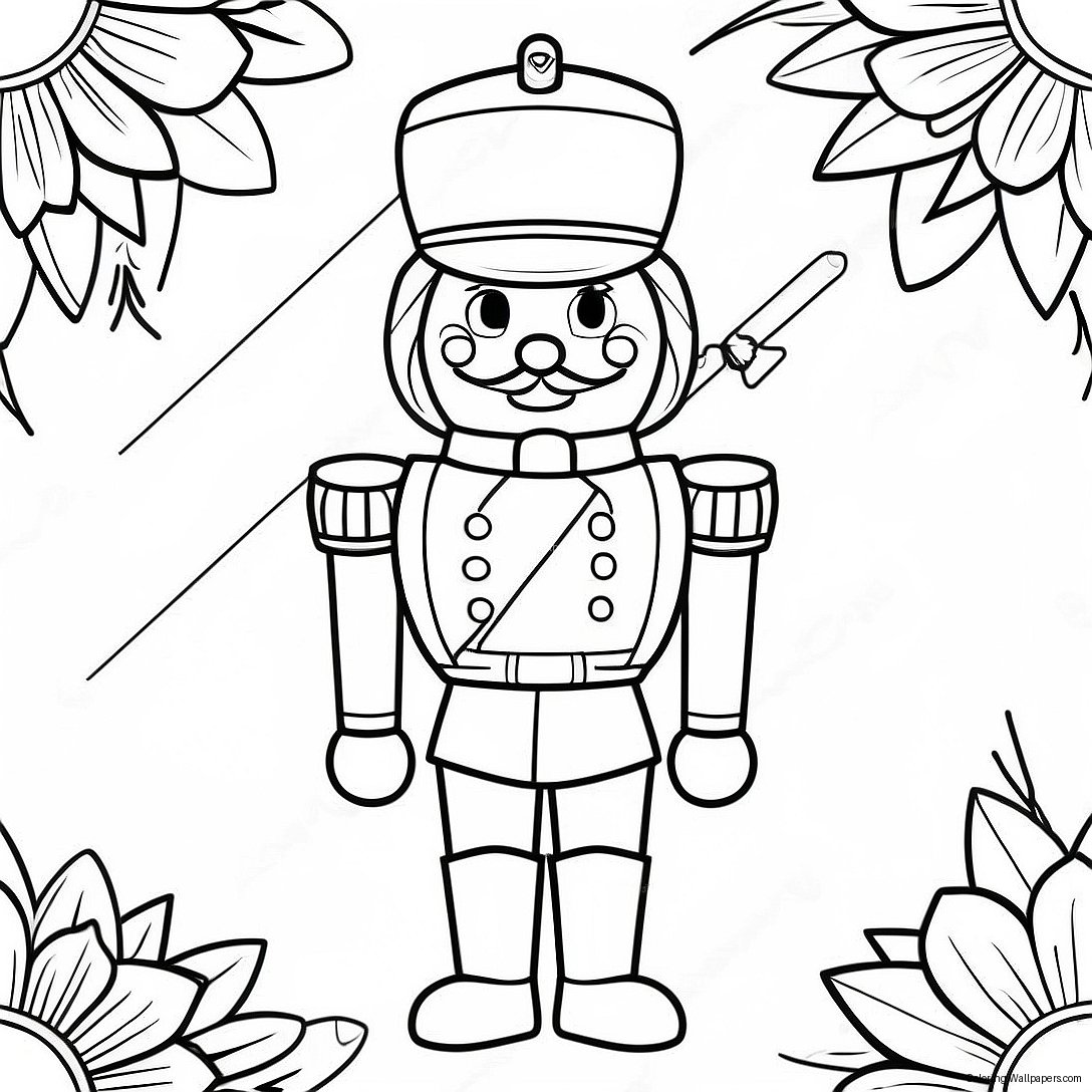 Festive Nutcracker Soldier Coloring Page 1476