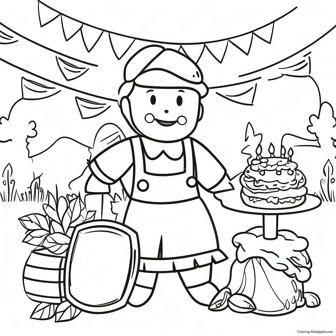 Página Para Colorir Da Celebração Festiva Da Oktoberfest 26192