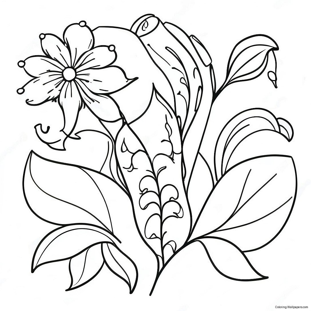 Festive Shavuot Flowers Coloring Page 21712