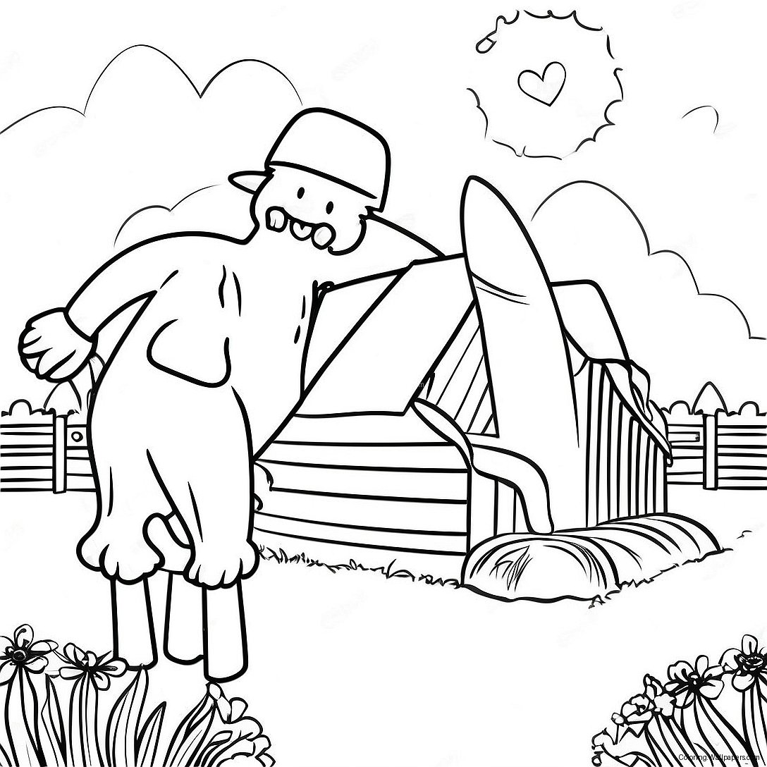 Ffa Farm Scene Coloring Page 12546