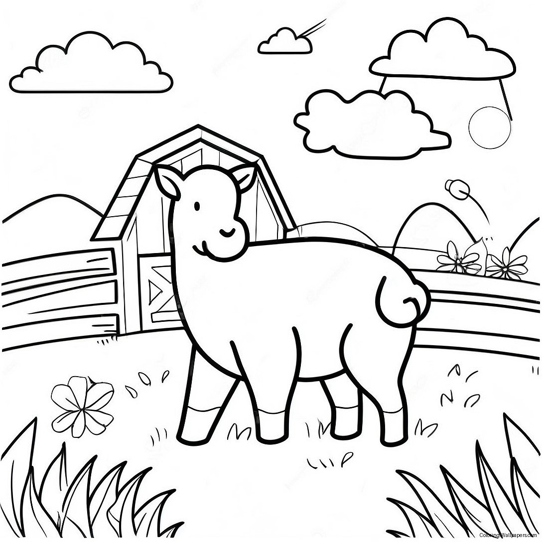 Ffa Farm Scene Coloring Page 12547