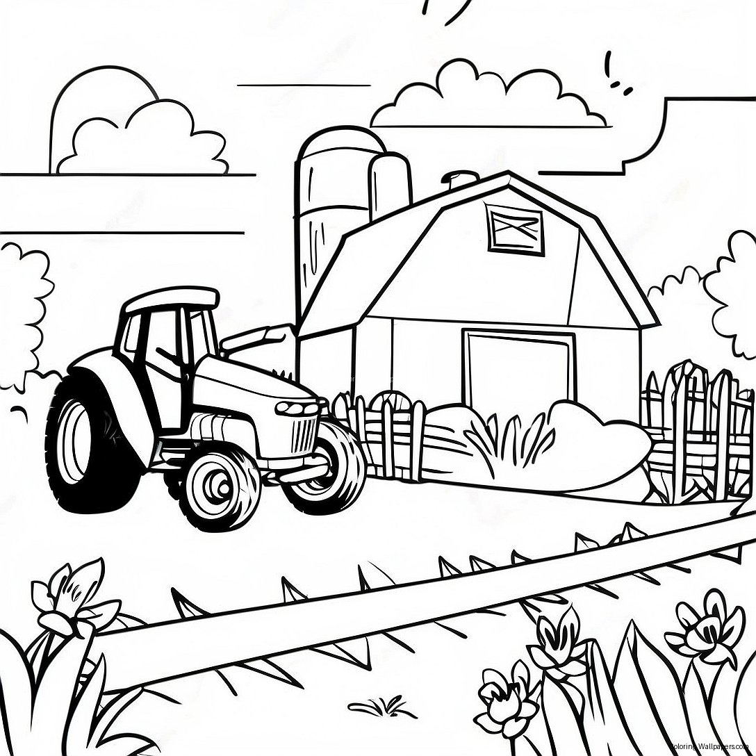 Ffa Farm Scene Coloring Page 12548