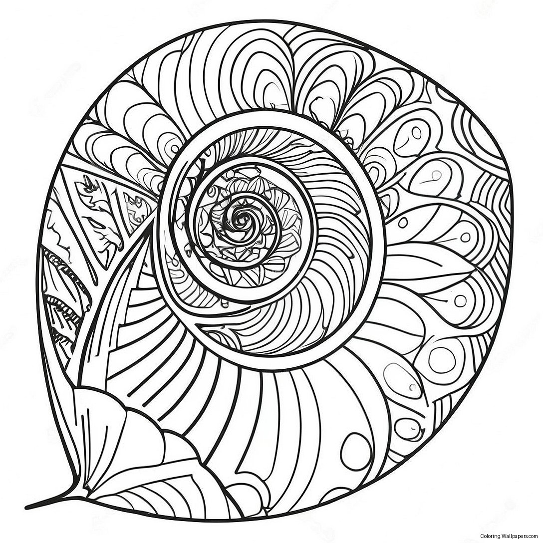 Fibonacci-Spirale Ausmalbild 54388