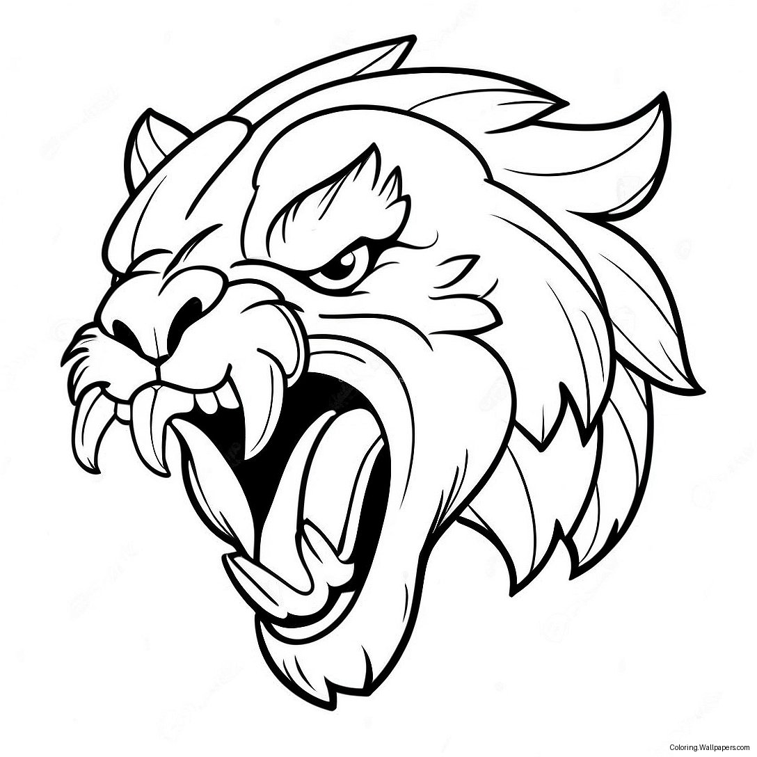 Fierce Beast Roaring Coloring Page 12506