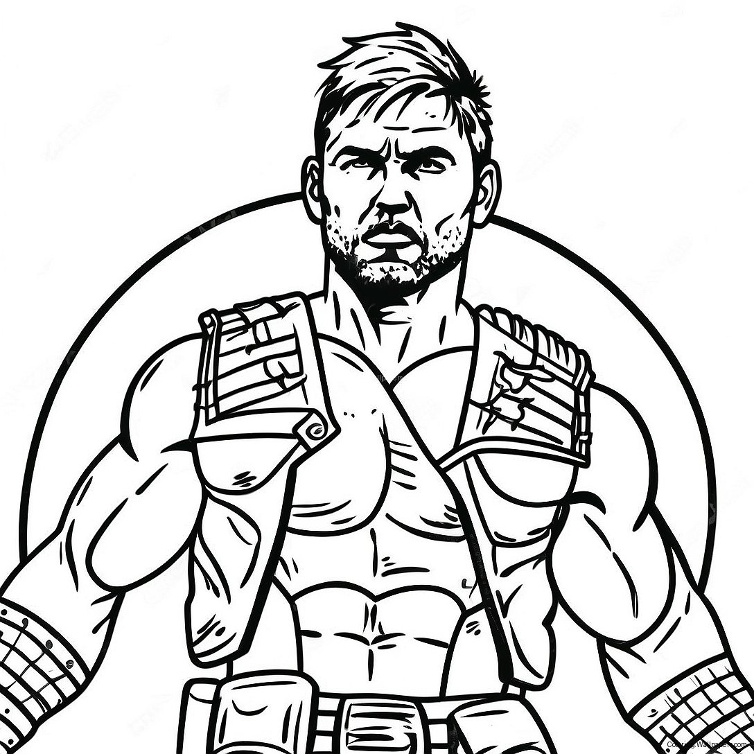 Fierce Mad Max Warrior Coloring Page 41750