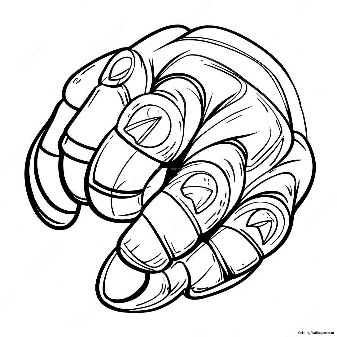 Fierce Metal Knuckles Coloring Page 54941