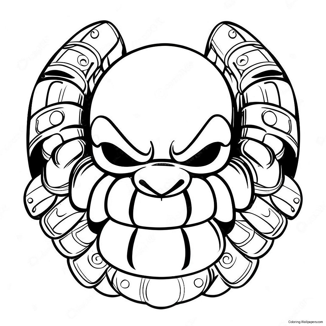 Fierce Metal Knuckles Coloring Page 54942