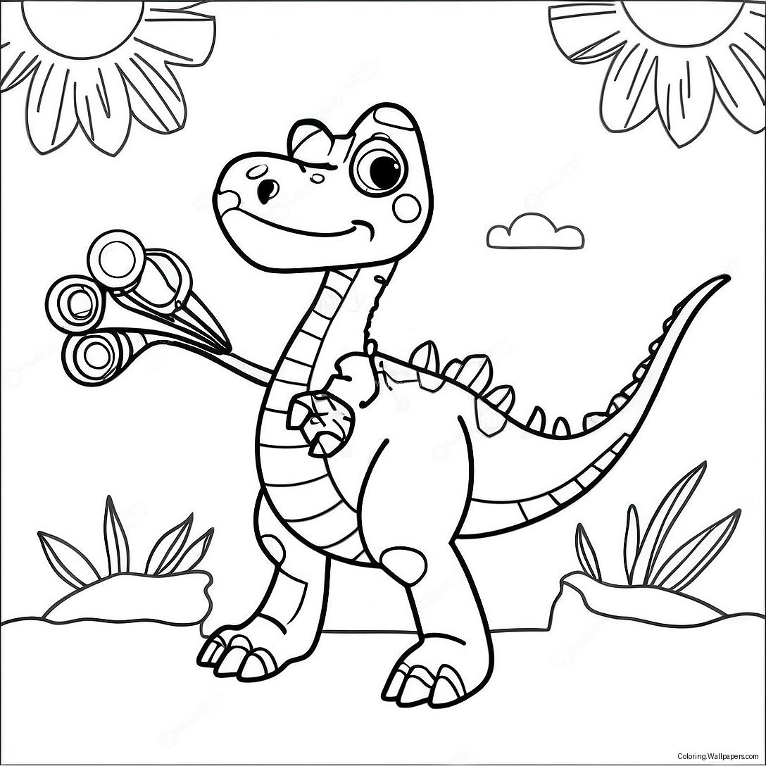 Fierce Robot Dinosaur Coloring Page 49777