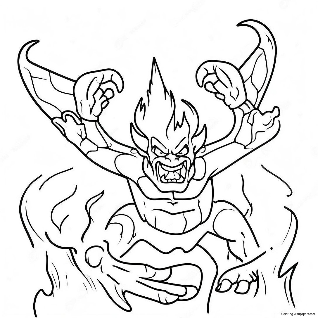 Fiery Demons Coloring Page 53929