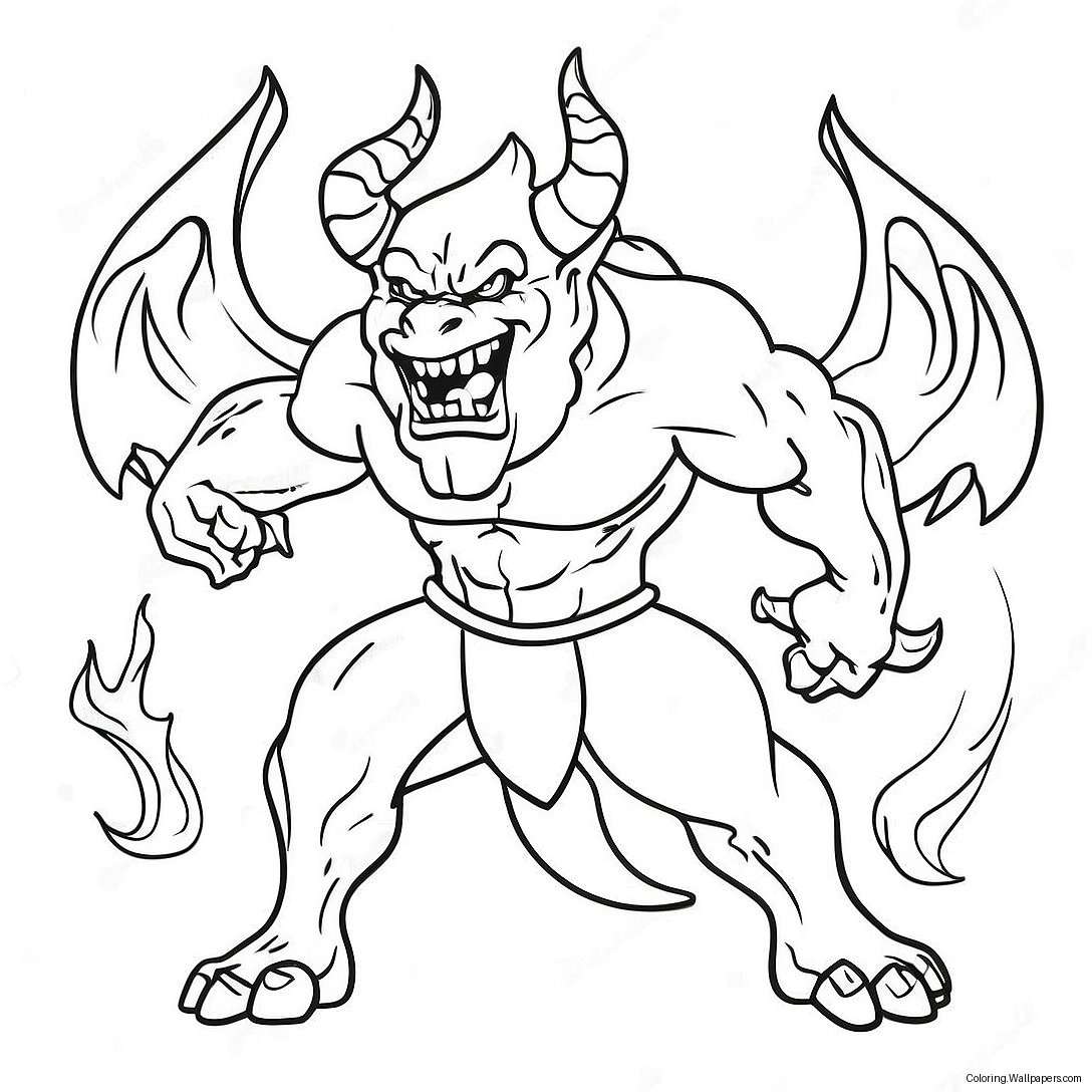 Fiery Demons Coloring Page 53932