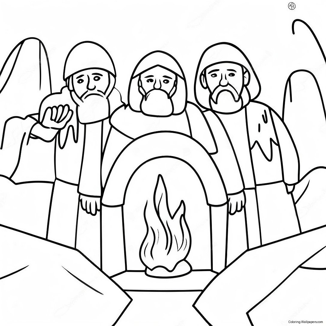 Fiery Furnace Coloring Page 36672