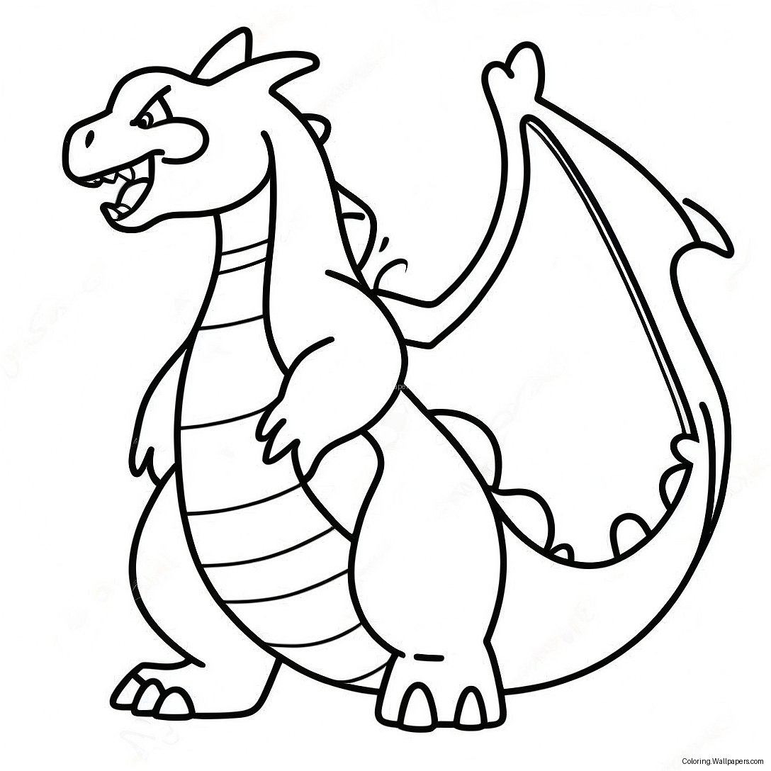 Página Para Colorir Do Charizard Gigantamax Em Chamas 48244