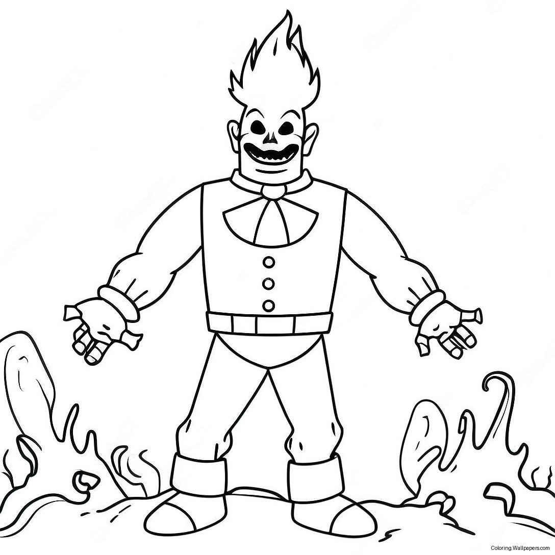 Feuriger Zozobra Ausmalbild 31336