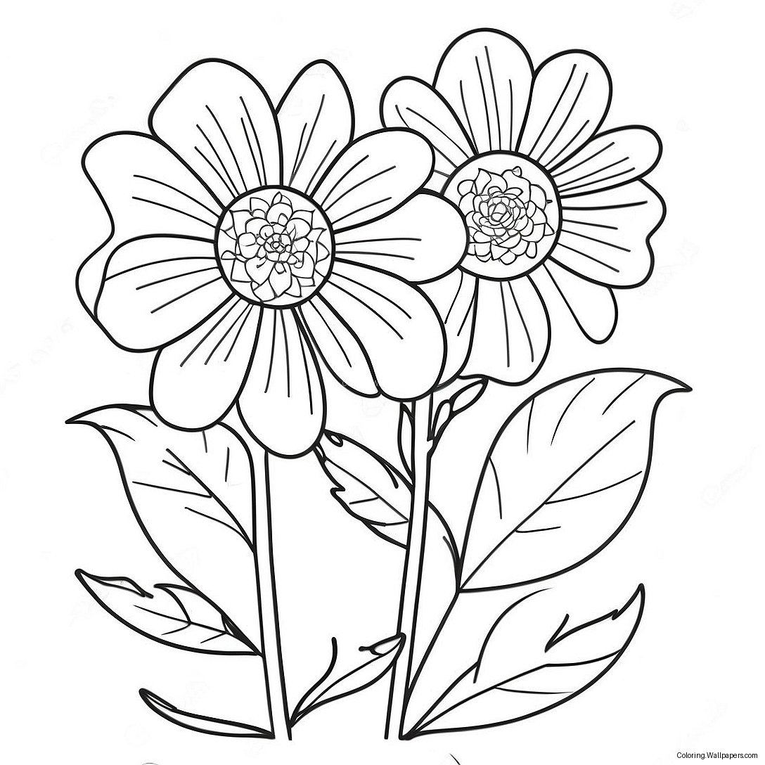 Finished Flowers Coloring Page 14104