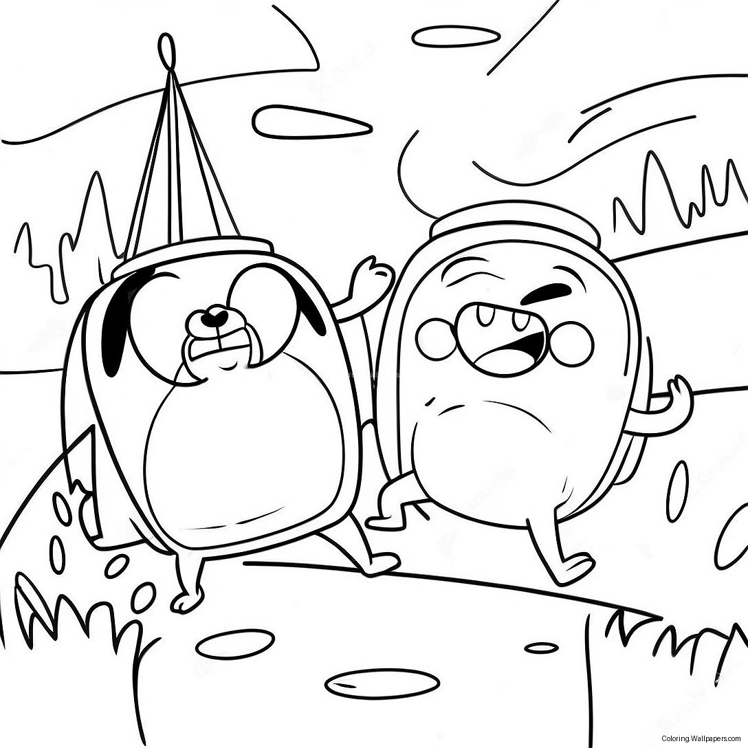 Finn And Jake's Exciting Adventure Coloring Page 489