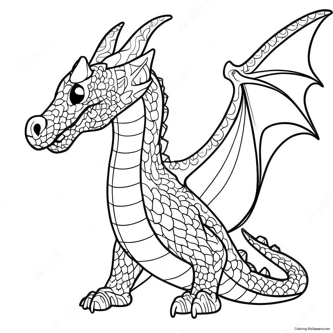 Fire-Breathing Dragon Coloring Page 52905