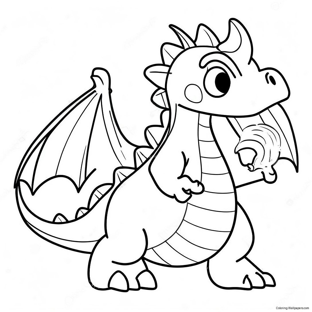 Fire-Breathing Dragon Pokemon Coloring Page 38563