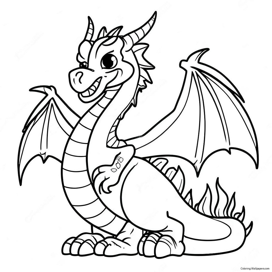 Fire Dragon Coloring Page 19201