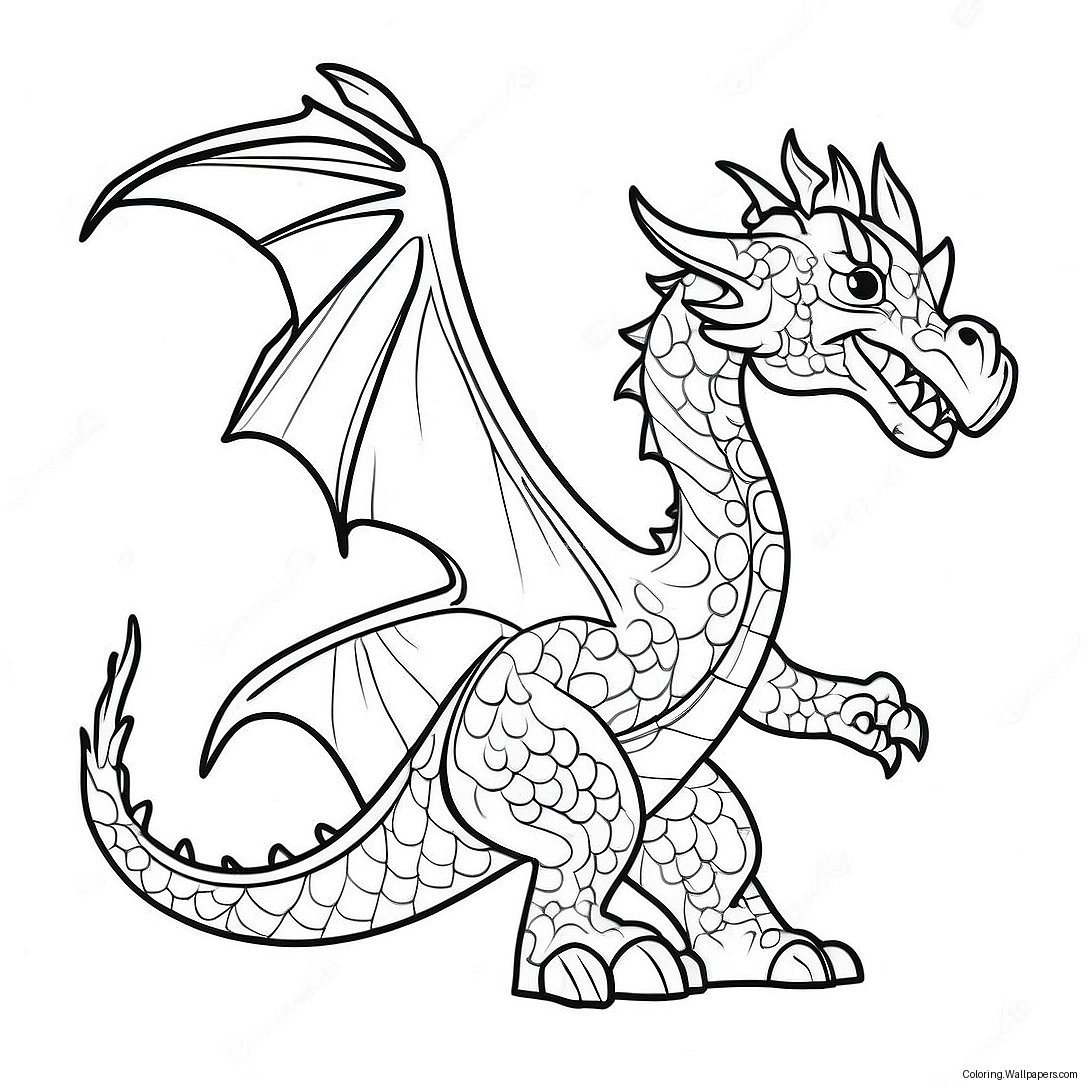 Fire Dragon Coloring Page 19202