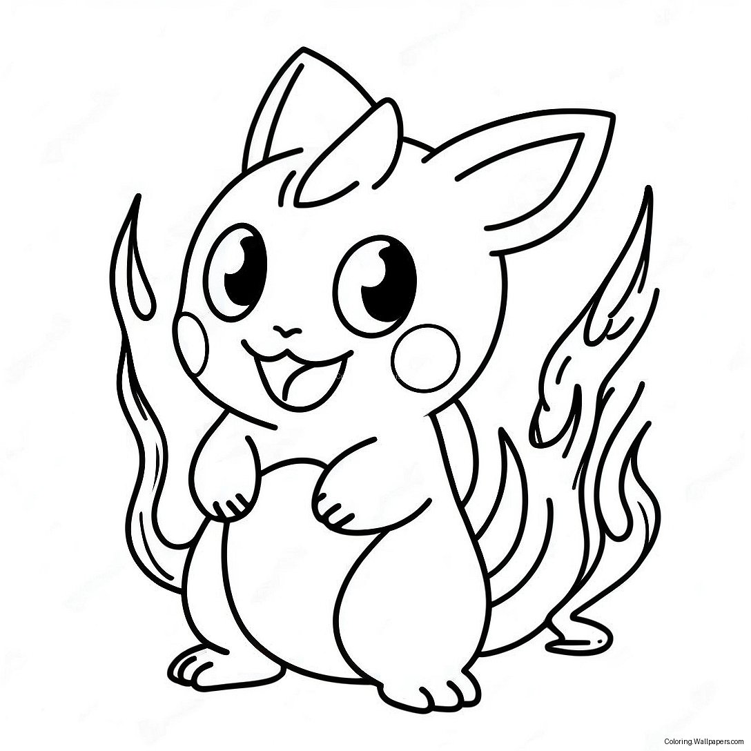 Pagini De Colorat Pokemon De Tip Foc 31156