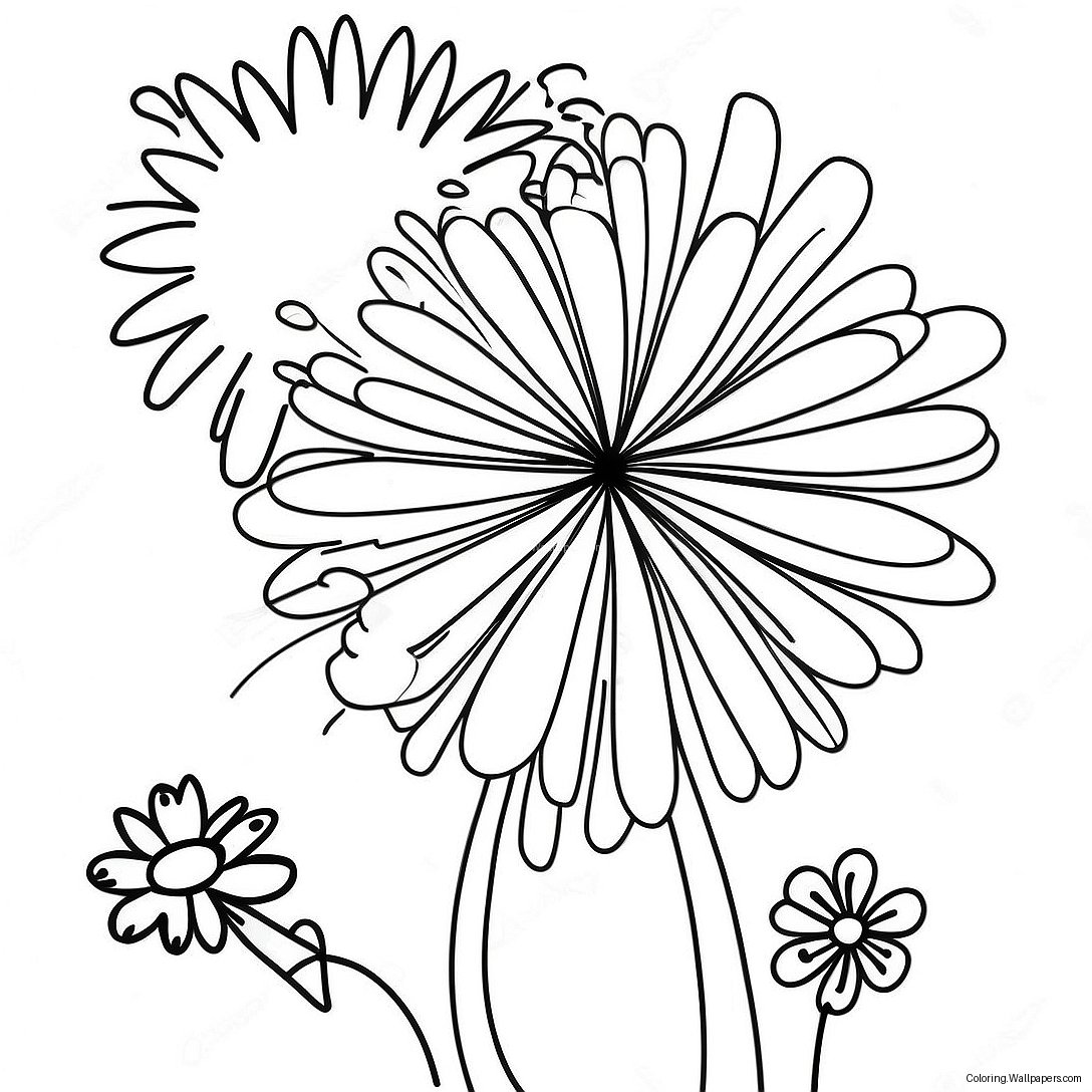 Fireworks Display Coloring Page 7407