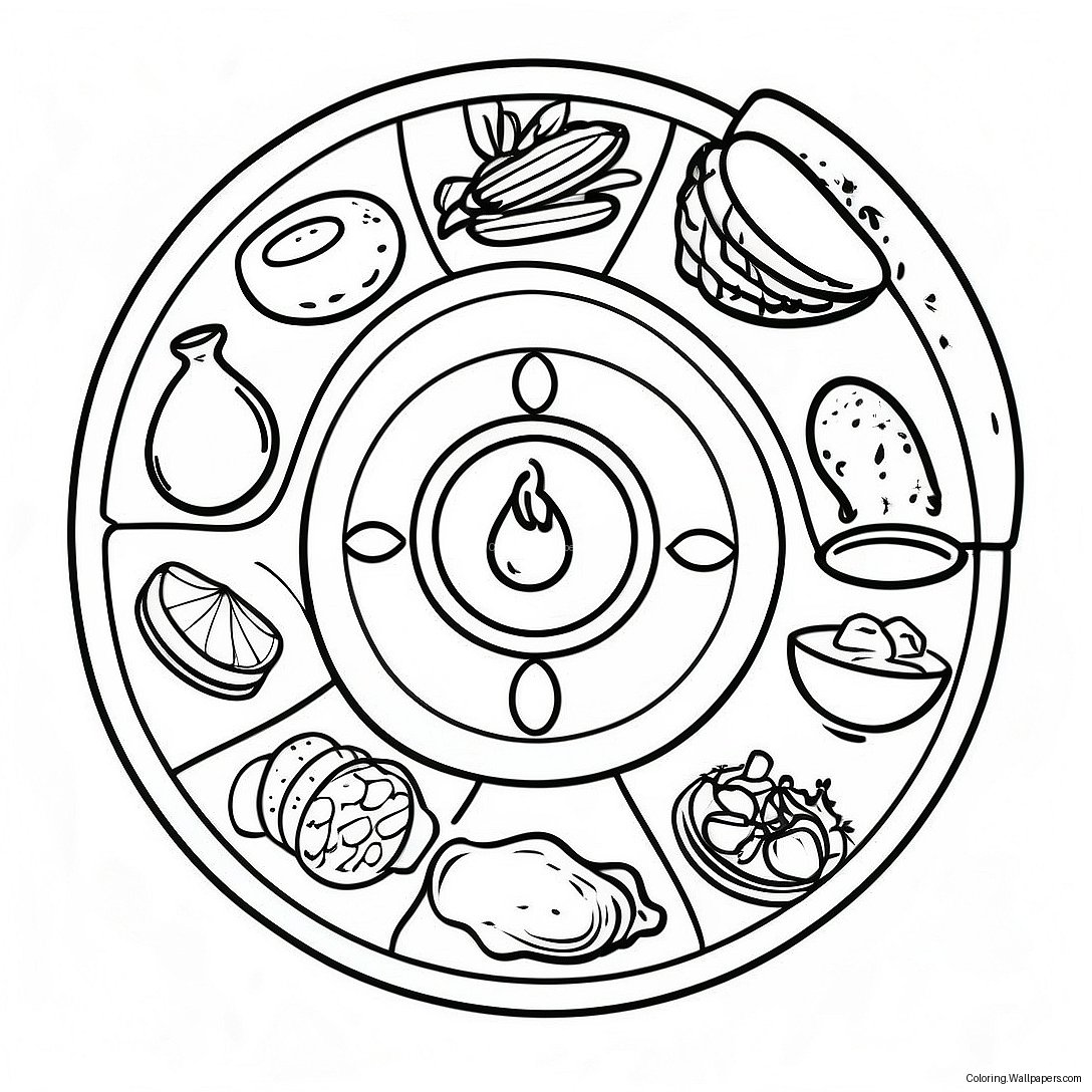 First Passover Seder Plate Coloring Page 38857