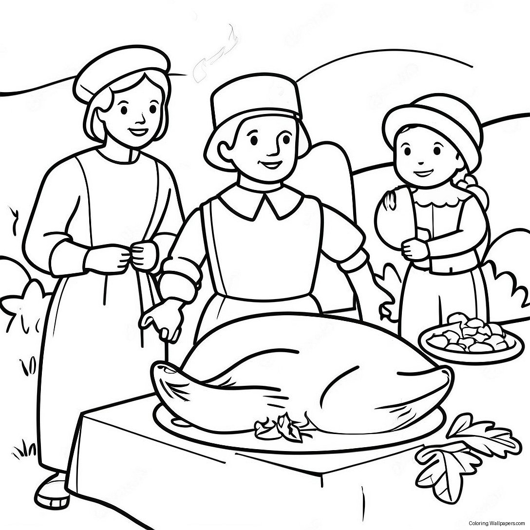 Pagini De Colorat Pentru Prima Zi De Thanksgiving 23988