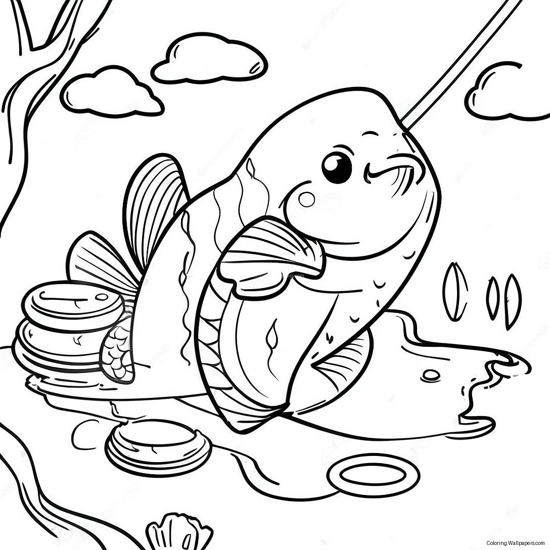 Fishing Coloring Page 6829