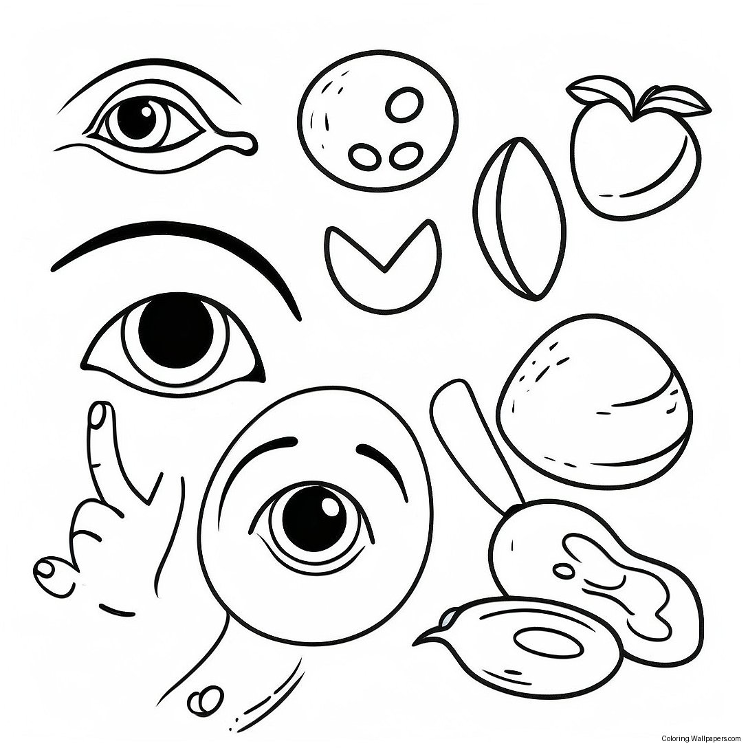 Five Senses Coloring Page 22788