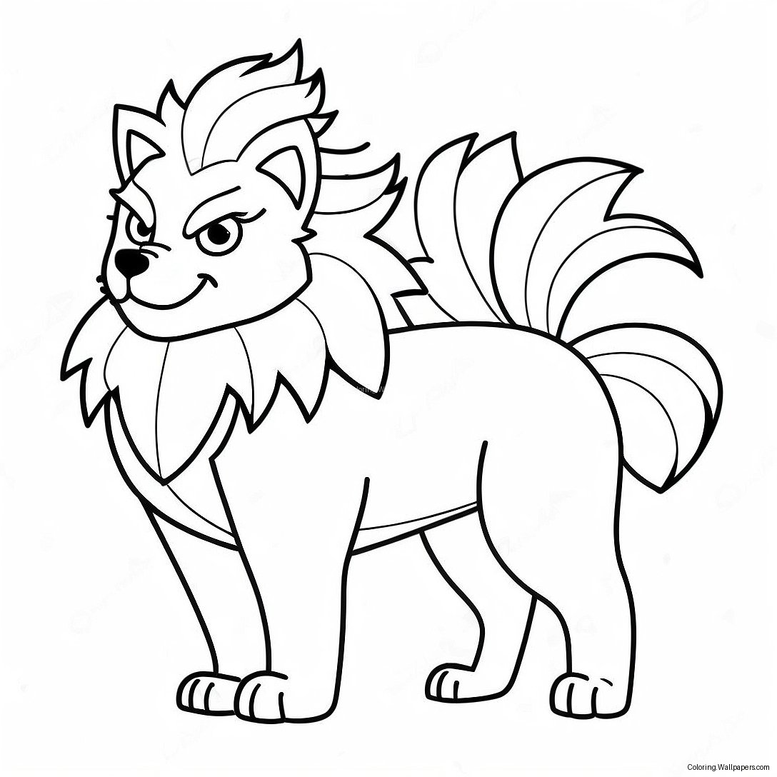 Vurige Arcanine Kleurplaat 58539