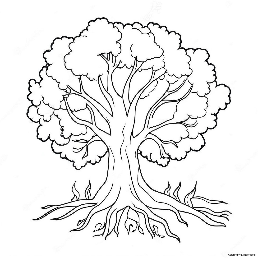 Flaming Burning Bush Coloring Page 46894