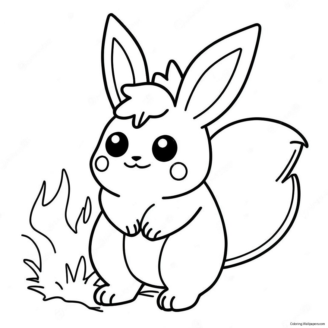 Flareon Kleurplaat 18044