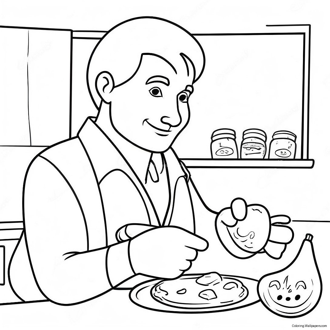 Flint Lockwood Inventing Colorful Food Coloring Page 23796