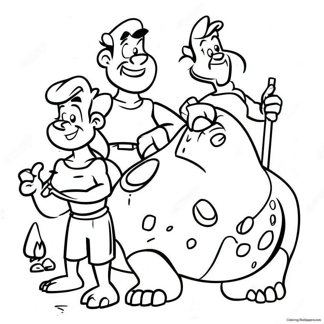 Flintstones Familie Fargeleggingsark 4732