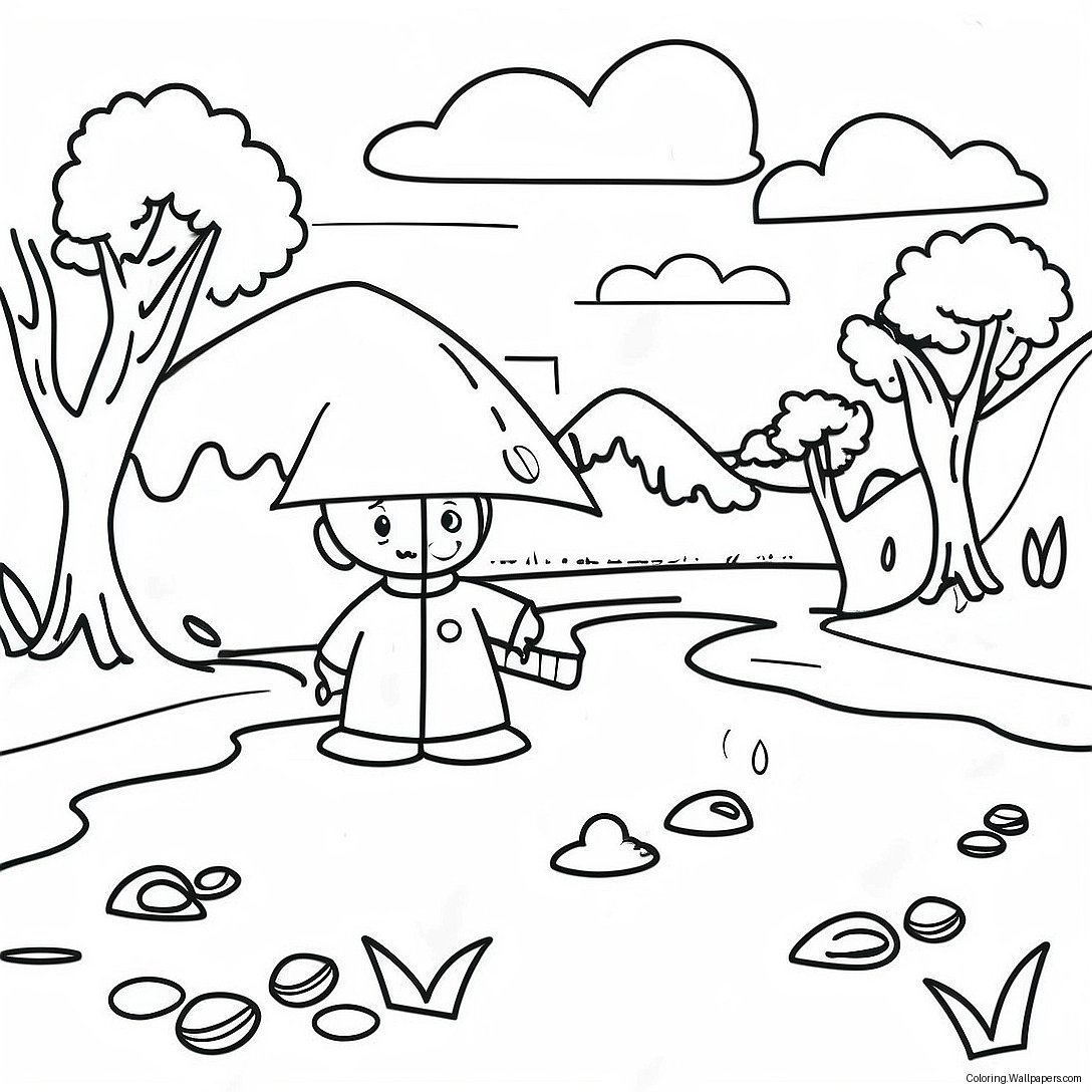 Flood Scene Coloring Page 57132