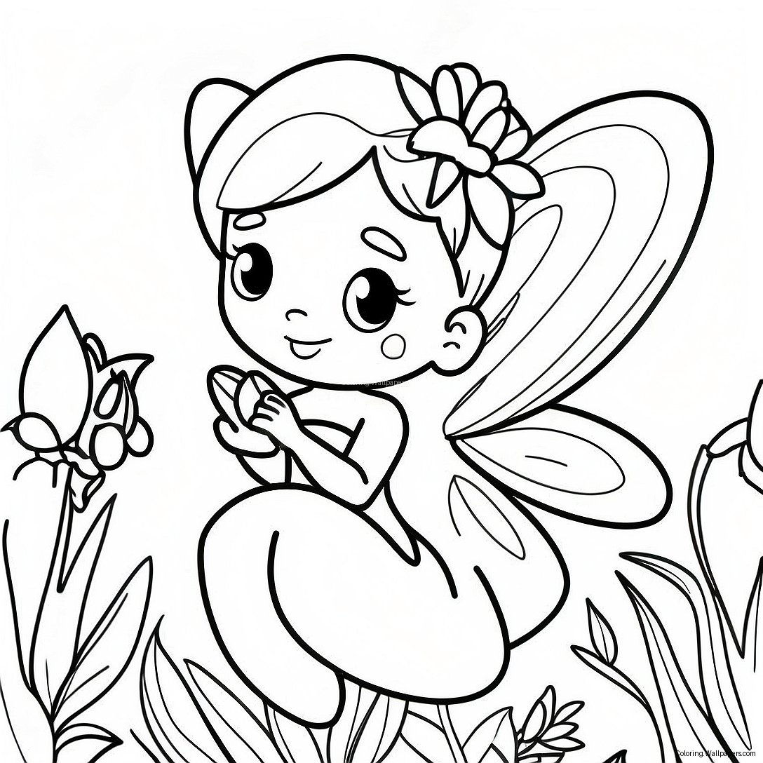 Flower Fairy Coloring Page 48380