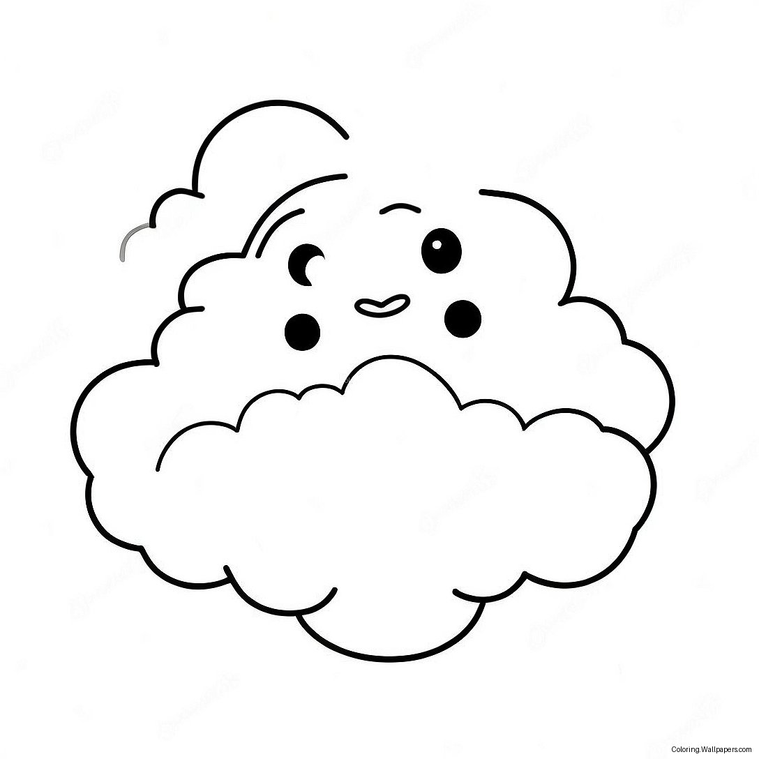 Fluffy Wolk Kleurplaat 1777