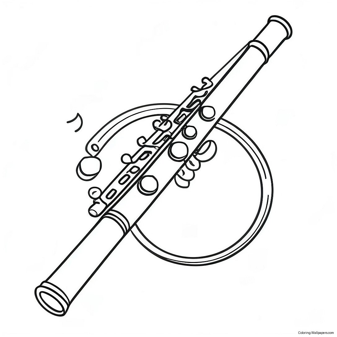 Flute Coloring Page 39029