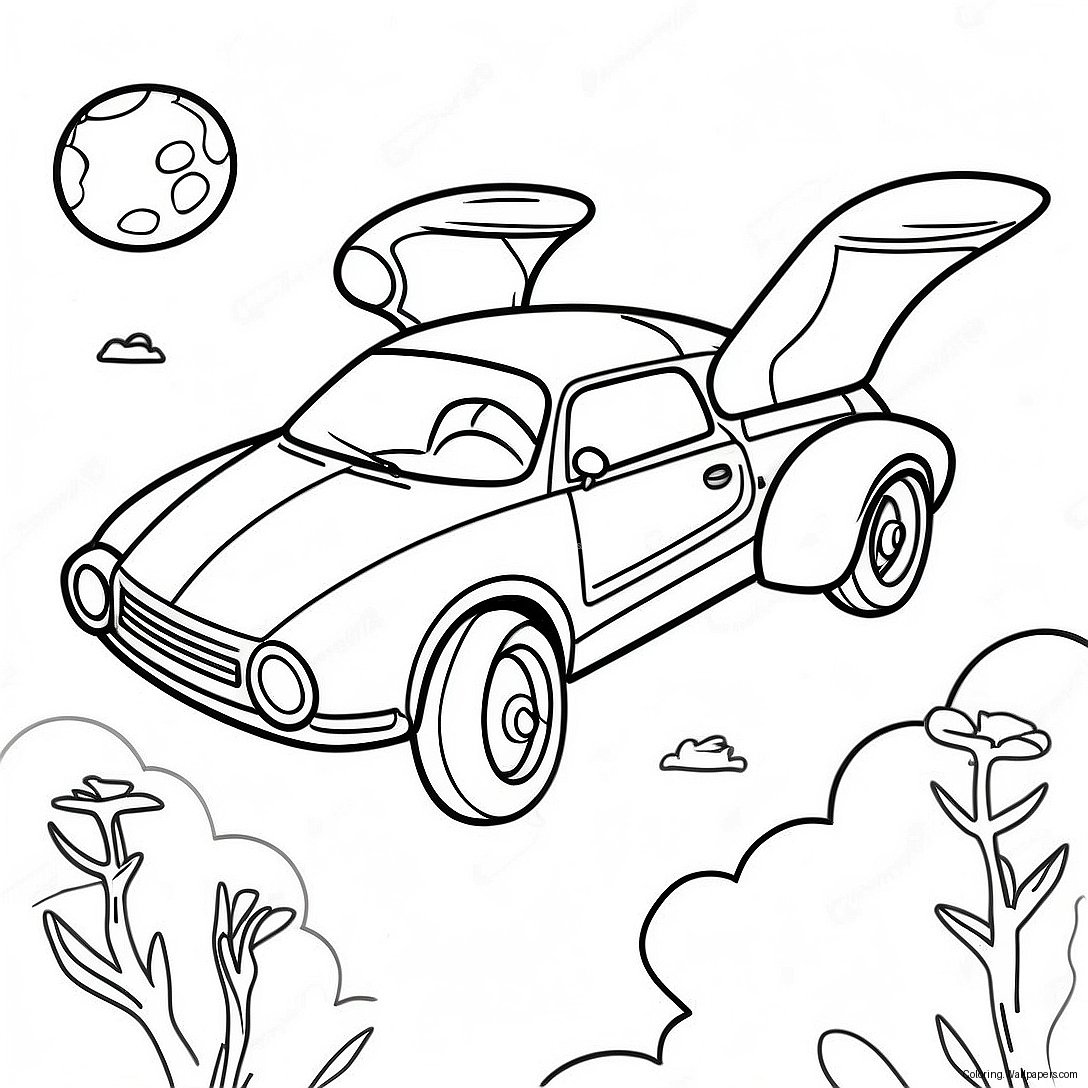 Flying Car Coloring Page 51349