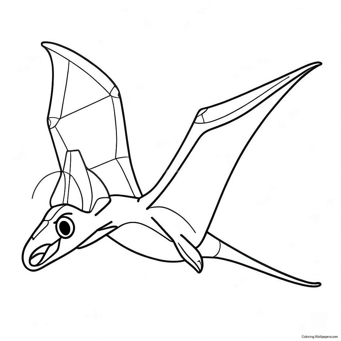 Flying Pteranodon Coloring Page 47081