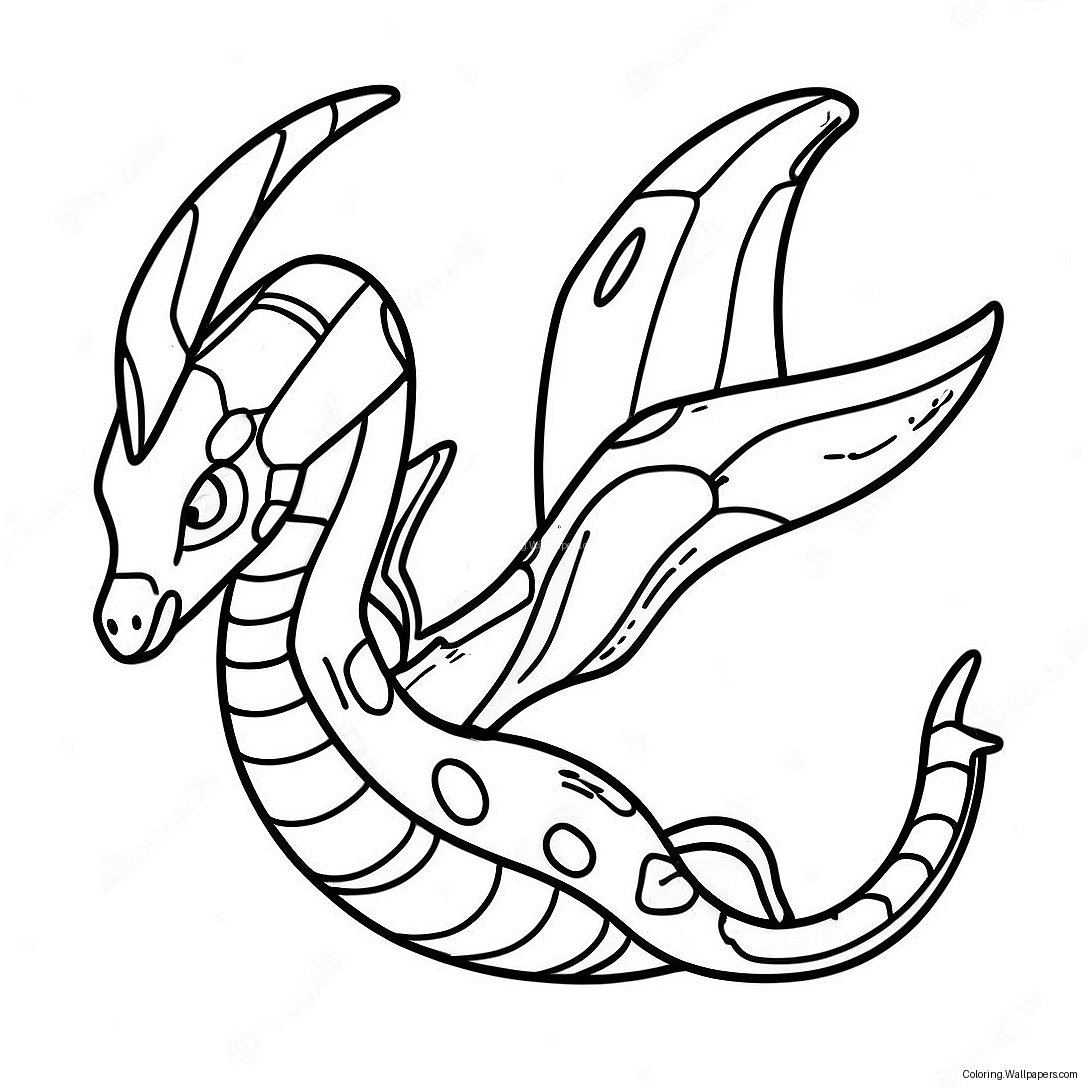 Flying Rayquaza Coloring Page 25856