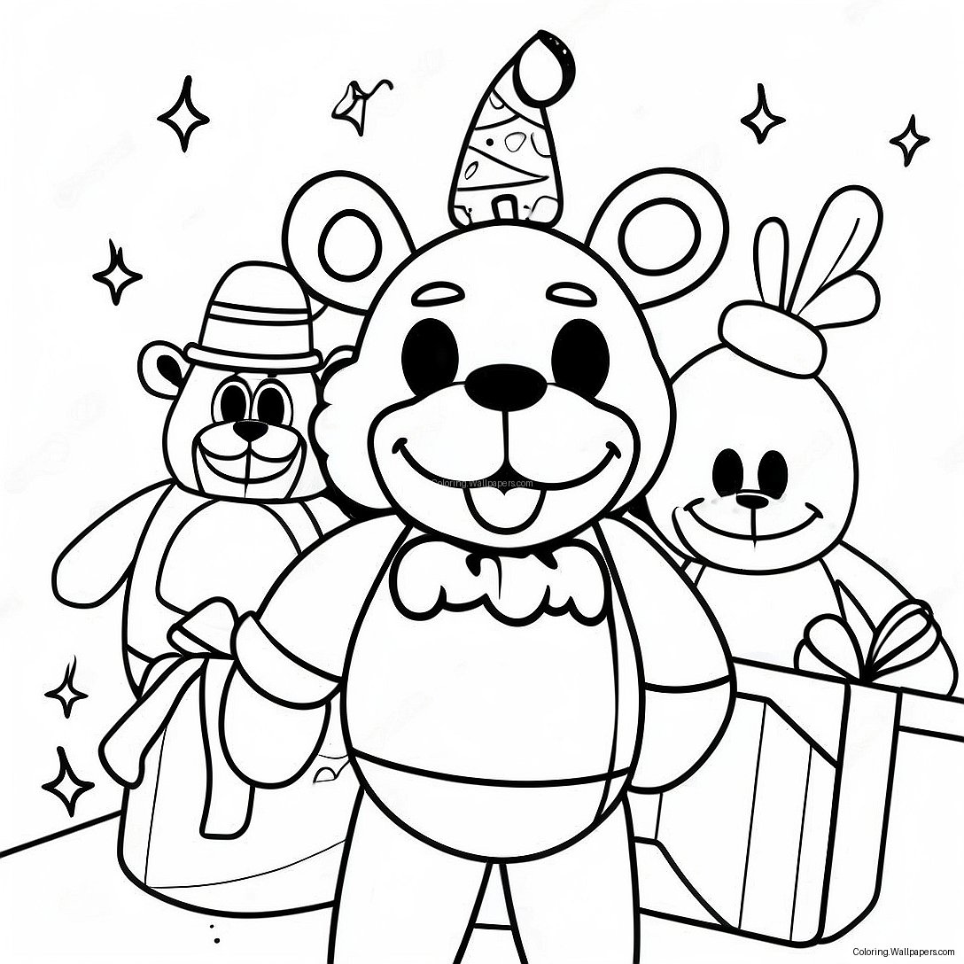 Fnaf Weihnachtscharaktere Ausmalbild 28862