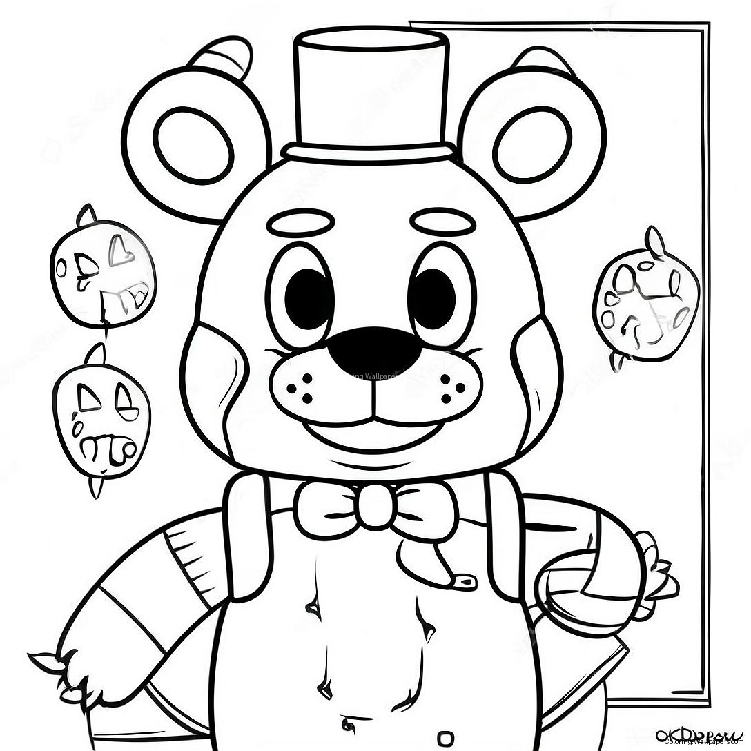 Fnaf Puppet Coloring Page 30133