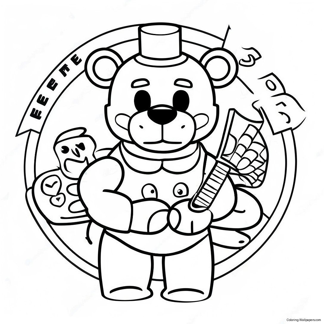 Fnaf Security Breach Logo Coloring Page 1662