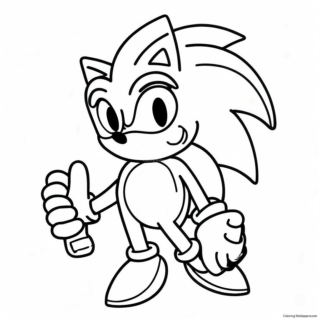 Página Para Colorear De Fnf Sonic 56545